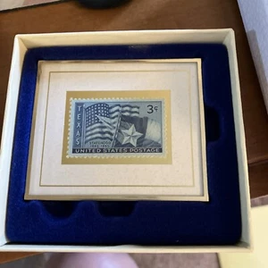 Texas State Stamp Framed 3 Cent Issued 1945 - Picture 1 of 4