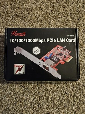 NEW Rosewill RC400-LX Gigabit LAN PCI Network Adapter Card 1000Mbps NIC - Image 1 of 3