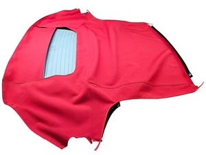 Fit: Honda S2000 99-09 Soft Top & Heated Glass Window Haartz Stayfast RED Canvas - Bild 1 von 5