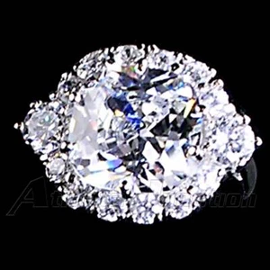 *STUNNING* RADIANT CUT CLEAR CZ COCKTAIL RING_SZ-10__925 STERLING SILVER_NF - Picture 1 of 7