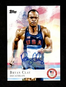 2012 Topps USA Olympic Team BRYAN CLAY  Decathlon Champion Autograph #19 - Picture 1 of 2