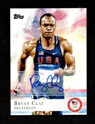 2012 Topps USA Olympic Team BRYAN CLAY  Decathlon Champion Autograph #19 - Image 1 of 2