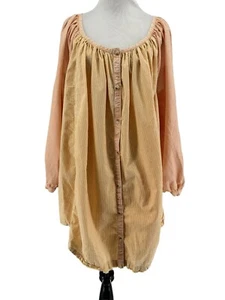 We The Free By Free People Women's Golden Combo Oxford Swing Tunic Size Large - Picture 1 of 6