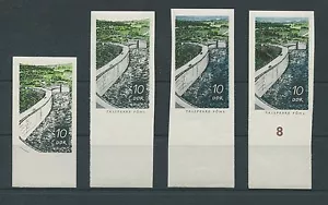 DDR PH 1401 TALLSPERREN 1968 4 STAMPE FASE SOTTOBORDO PROOFS RARO! Mi 500.- d945 - Foto 1 di 1