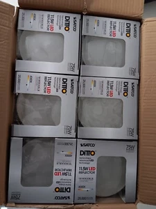 (1) Satco Ditto S9635 11.5w LED Reflector Bulb Dimmable- Lot of 6 - Picture 1 of 2