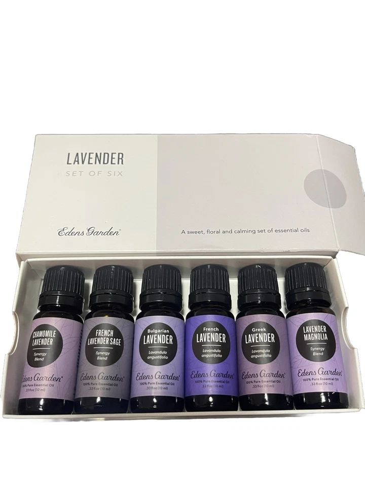 Óleo essencial de lavanda Edens Garden conjunto de 6 100% puro grau terapêutico - Imagem 1 de 3