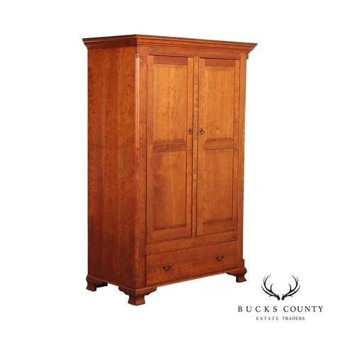 David Smith Bench Made Chippendale Style Cherry Armoire Cabinet Cover