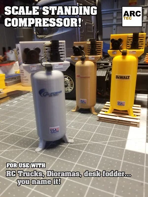 Miniature Standing Compressor for Radio Control and Dioramas at 1:14 Scale - Image 1 of 4