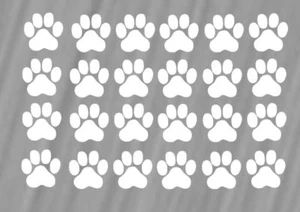 20 Stück Pfoten Aufkleber 3cm Hundepfoten Katzenpfoten dog cat sticker Auto 12/4 - Picture 1 of 2