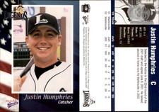 Justin Humphries 2004 MultiAd Lexington Legends #16 Card *AutographDen*
