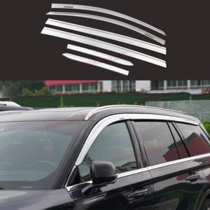 For Lincoln Aviator 2020-22 Pearl Chrome Window Visor Vent Shades Sun Rain Guard - Picture 1 of 6