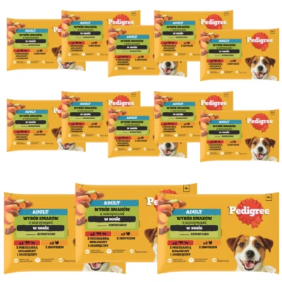 52x100 g PEDIGREE Nassfutter in Soße MIX Geschmacks Rind Lamm Truthahn adult - Bild 1 von 2