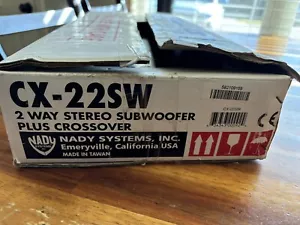 Nady CX-22SW 2-Way Stereo, Plus Subwoofer Crossover In Original Box - Picture 1 of 6