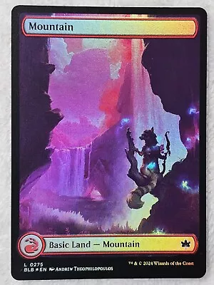 MTG Mountain (0275) FOIL - Bloomburrow (BLB) Magic Gathering Card LAND NM - Image 1 of 4