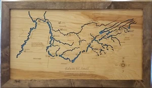 Tennessee River, Tennessee Valley Authority - Mapa de madera cortada con láser | Hecho a pedido - Imagen 1 de 8