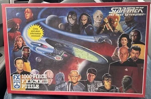 Star Trek The Next Generation 1000 Pcs Puzzle F.X. Schmid USA Vintage 1993 - Picture 1 of 11