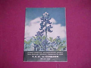 BLUEBONNET BOWL Program - TCU CLEMSON - 1959 - 1st - Picture 1 of 1