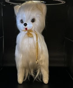 Vintage Bandai Langhaariger Pommerscher Hund Plüsch Weiß Made In Japan - Bild 1 von 12