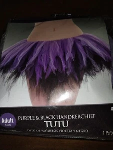 Adult Purple/Black/White Tutu Handkerchief One Size Fits Most New Free Ship - Picture 1 of 2