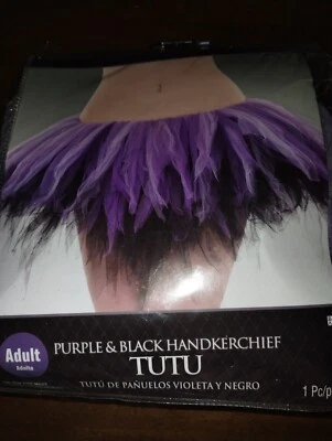 Pañuelo tutú púrpura/negro/blanco para adultos talla única para la mayoría nuevo envío gratuito Foto 1 de 2
