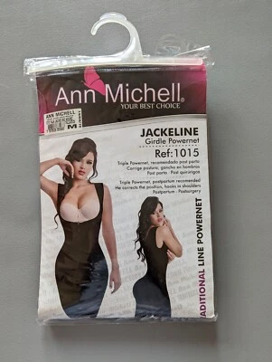 Ann Michell 1015 Jackeline High Compression Shapewear Post Surgery Black M - Image 1 of 4