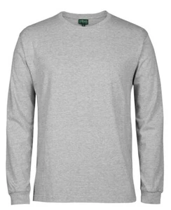 JB's wear 100% Cotton Long Sleeve Casual Tee Shirt Ribbed Cuffs Crew Neck UPF 50 - Picture 1 of 49