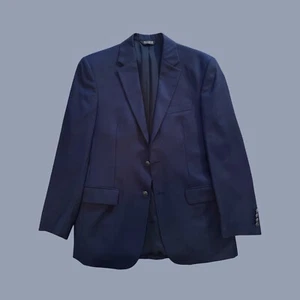 Joseph A Bank Cappotto Sportivo Blazer 42R Lana Seta Navy Uomo Giacca Viaggiatori Collec - Foto 1 di 5