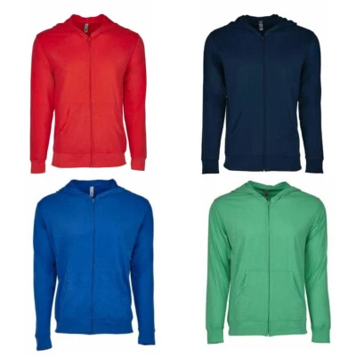 Men's Sweatshirt Hoodie Lightweight "NEXT LEVEL" Full Zip Hooded Jacket -Unisex - Image 1 of 4