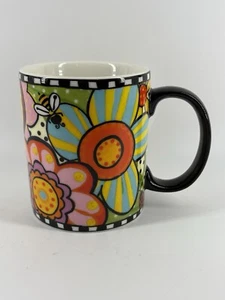 Cypress Home Colorful Floral Butterfly Bee 10oz Mug - Picture 1 of 6