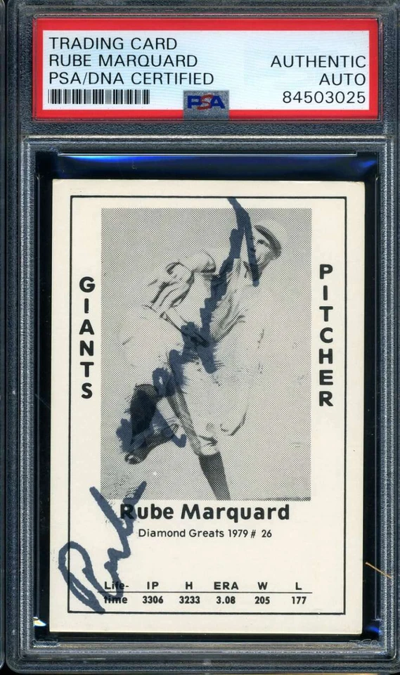 Rube Marquard PSA DNA Signed 1979 Diamond Greats Autograph New York Giants - Image 1 of 1