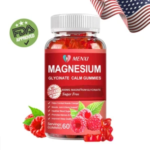 Magnesium Glycinate Gummies High Strength Muscle,For Joint & Bone Support 400mg - Picture 1 of 10