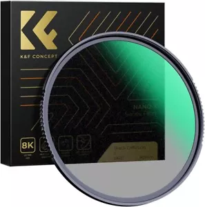 K&F Concept 1/1 Black Diffusion Black-Mist Soft Fog Effect Camera Lens Filter - Picture 1 of 18