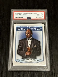 2019 UD Goodwin Champions #1 Michael Jordan Chicago Bulls PSA 10 GEM MINT champs - Foto 1 di 2