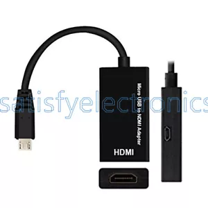 Micro USB to HDMI Adapter 1080P HDTV Cable for Samsung Huawei Sony HTC LG NEW - Picture 1 of 4