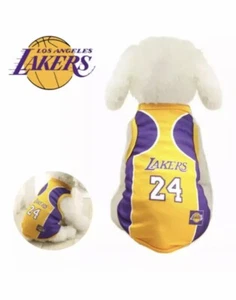 NBA Basketball Pet Puppy Dog Jersey LA Lakers Kobe Bryant 24 Sport Team Large XL - Picture 1 of 4