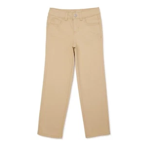 Wonder Nation Girl's Straight Leg Jeans, Size 18, Straight Leg , Khaki,Belt loop - Picture 1 of 2