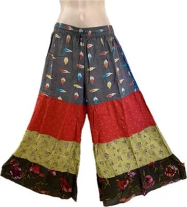 Sacred Threads Hippie Boho Festival No Match Tiered Palazzo Pants 223031 E - Picture 1 of 7