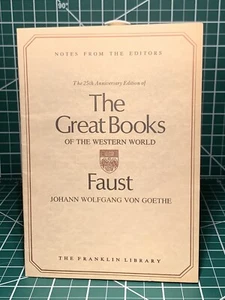 Franklin Library: Editor’s Notes Faust By J.W. Von Goethe ~ Great Books of WW - Imagen 1 de 1