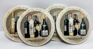 Ceramic Coasters Wine Country Set Of 4- 4 Inch - Picture 1 of 6