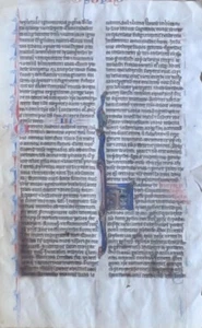 Medieval illuminated BoH ms. lf.Latin, large gold initials,France,ca.1460 - Picture 1 of 2