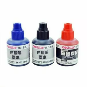 Inchiostro di ricarica 12ML S6320 per penna penna penna penna pennarello lavagna nero/rosso/blu - Foto 1 di 14