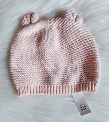 Nuevo Con Etiquetas Rosa Claro Bebé Gap Gorro Talla 6-12 Meses Foto 1 de 4