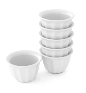 White Traditional Arabic Small Coffee Cup From Holy Land White Porcelain (6 PCS) - Picture 1 of 1