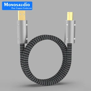 HI-End OFC USB Cable USB Type A-B Gold Plated Plug DAC Cord Audiophile Cable - Afbeelding 1 van 11