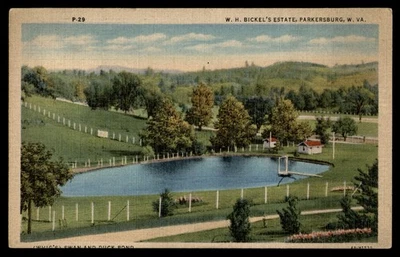 Postcard Parkersburg Estate Pond - Image 1 of 2