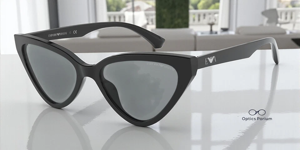 Gafas de sol para mujer EMPORIO ARMANI EA4136 500187 negro brillante gris 55 mm Foto 1 de 2