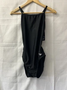 Traje de baño Speedo Team negro de una pieza para mujer talla 12/38 nuevo con etiquetas - Imagen 1 de 9