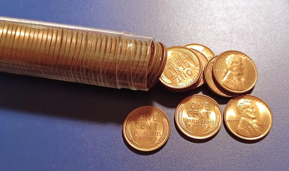 Blazing Original Roll (50) of Red Gem BU 1937-D Lincoln Cents - Image 1 of 1