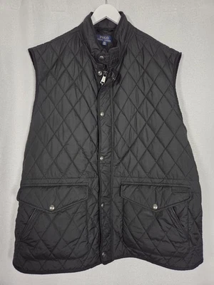 Polo Ralph Lauren Diamond Quilted Black Vest Men's Size 3XB Jacket   $198 - Image 1 of 4