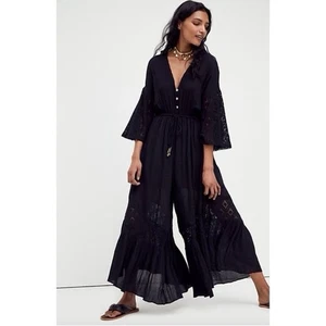 Free People Endless Summer Angela Jumpsuit in Black Size M - Picture 1 of 9